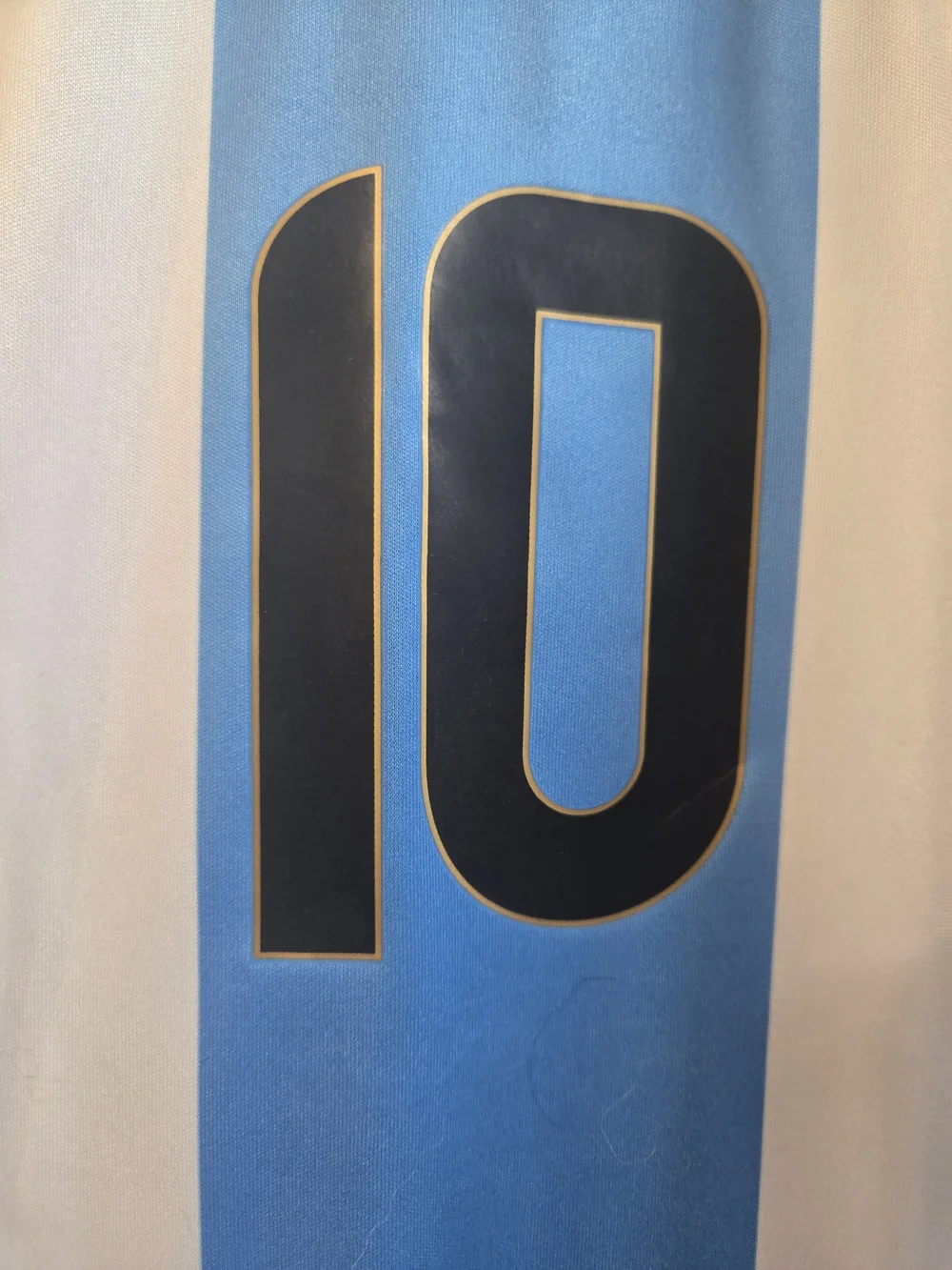 Argentina #10 Soccer Jersey - Light Blue & White MENS SMALL